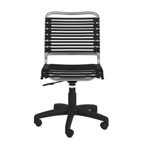 EuroStyle Allison Bungee Low Back Office Chair with Airflow Design for Modern Workspaces Black Aluminum 12541BLK