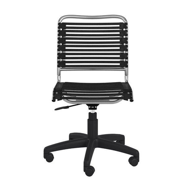 EuroStyle Allison Bungee Low Back Office Chair with Airflow Design for Modern Workspaces Black Aluminum 12541BLK