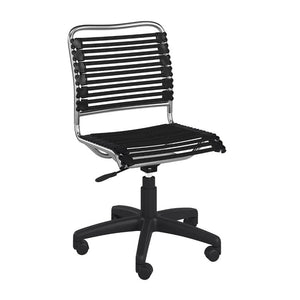 EuroStyle Allison Bungee Low Back Office Chair with Airflow Design for Modern Workspaces Black Aluminum 12541BLK