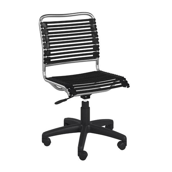 EuroStyle Allison Bungee Low Back Office Chair with Airflow Design for Modern Workspaces Black Aluminum 12541BLK
