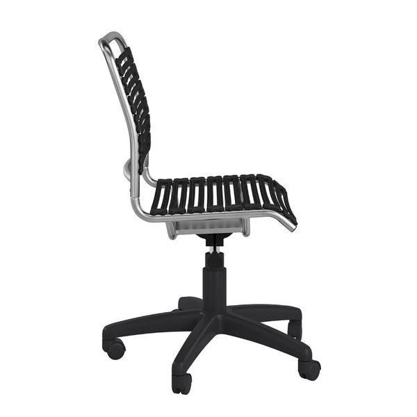 EuroStyle Allison Bungee Low Back Office Chair with Airflow Design for Modern Workspaces Black Aluminum 12541BLK