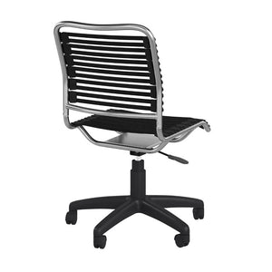 EuroStyle Allison Bungee Low Back Office Chair with Airflow Design for Modern Workspaces Black Aluminum 12541BLK