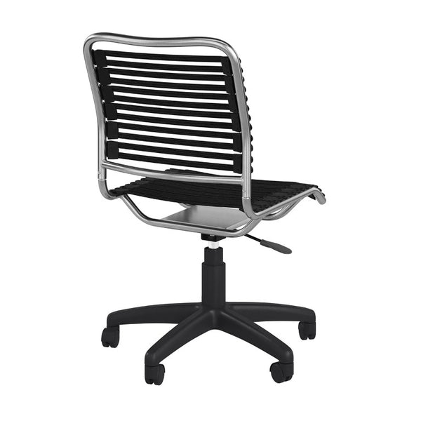 EuroStyle Allison Bungee Low Back Office Chair with Airflow Design for Modern Workspaces Black Aluminum 12541BLK