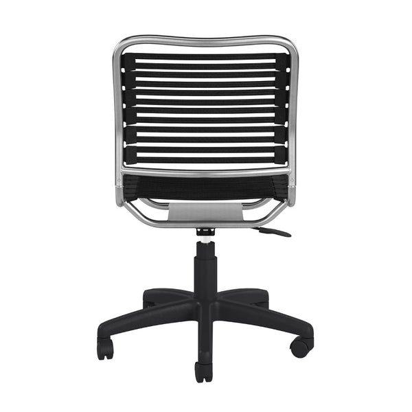 EuroStyle Allison Bungee Low Back Office Chair with Airflow Design for Modern Workspaces Black Aluminum 12541BLK