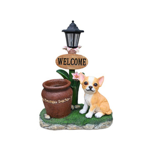 English Elm Sitting Corgi Resin Planter Sculpture Whimsical Porch Garden Decor with Succulent Cavity W5398P464253
