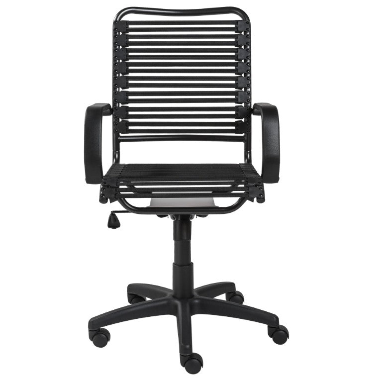 EuroStyle Allison Bungee High Back Task Chair with Breathable Bands and Steel Frame 12542BLK