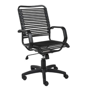 EuroStyle Allison Bungee High Back Task Chair with Breathable Bands and Steel Frame 12542BLK