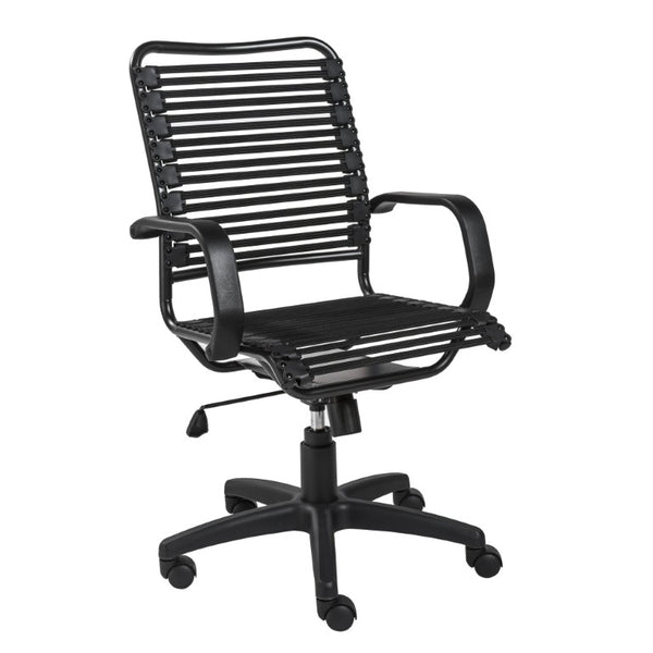 EuroStyle Allison Bungee High Back Task Chair with Breathable Bands and Steel Frame 12542BLK