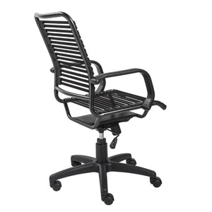 EuroStyle Allison Bungee High Back Task Chair with Breathable Bands and Steel Frame 12542BLK