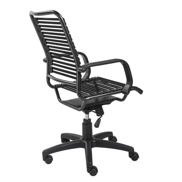 EuroStyle Allison Bungee High Back Task Chair with Breathable Bands and Steel Frame 12542BLK