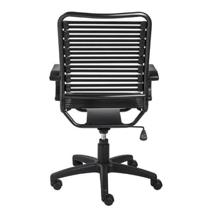 EuroStyle Allison Bungee High Back Task Chair with Breathable Bands and Steel Frame 12542BLK