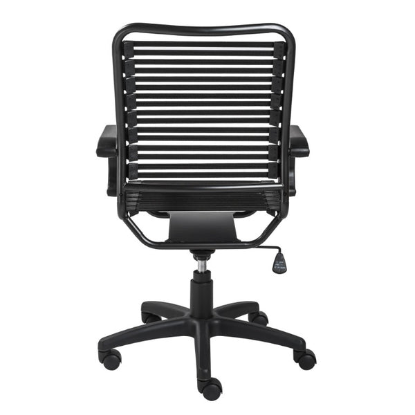 EuroStyle Allison Bungee High Back Task Chair with Breathable Bands and Steel Frame 12542BLK