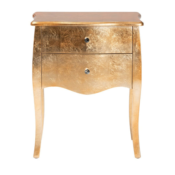 Baxton Studio Baxton Studio Patrice End Table - Classic Gold-Finished Wood with 2 Drawers & Elegant Design JY15B054-Gold-ET