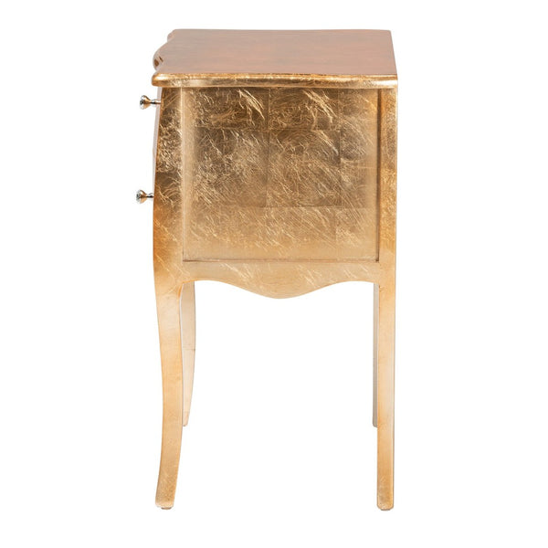 Baxton Studio Baxton Studio Patrice End Table - Classic Gold-Finished Wood with 2 Drawers & Elegant Design JY15B054-Gold-ET