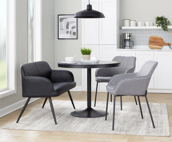 English Elm High Back Faux Leather Two Seat Bench with Matte Steel Frame for Entryway or Bedroom B202P471365