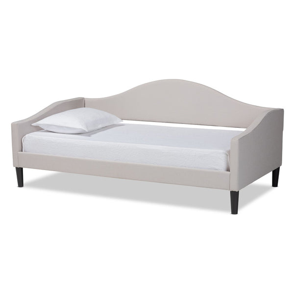 Baxton Studio Baxton Studio Milligan Full Size Daybed - Modern Beige Upholstered Furniture for Stylish Spaces Milligan-Beige-Daybed-Full