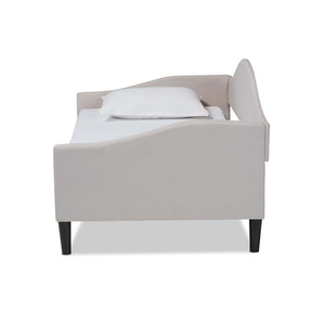Baxton Studio Baxton Studio Milligan Full Size Daybed - Modern Beige Upholstered Furniture for Stylish Spaces Milligan-Beige-Daybed-Full