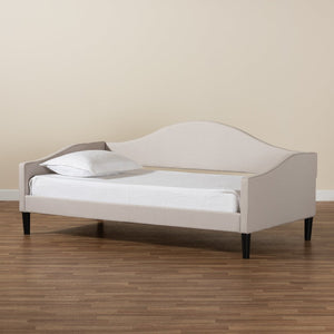 Baxton Studio Baxton Studio Milligan Full Size Daybed - Modern Beige Upholstered Furniture for Stylish Spaces Milligan-Beige-Daybed-Full