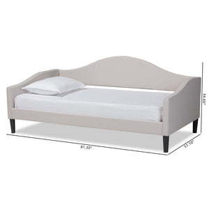 Baxton Studio Baxton Studio Milligan Full Size Daybed - Modern Beige Upholstered Furniture for Stylish Spaces Milligan-Beige-Daybed-Full