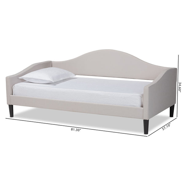 Baxton Studio Baxton Studio Milligan Full Size Daybed - Modern Beige Upholstered Furniture for Stylish Spaces Milligan-Beige-Daybed-Full