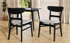 English Elm [video] Rubberwood Dining Chairs Set of 2 Upholstered Mid-century Seats for Modern Homes Light Grey 58915.00LGRY