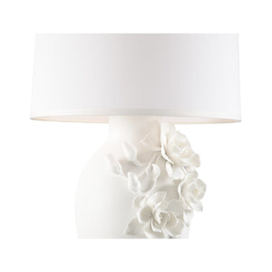 Wildwood Savoir Savoir Faire Lamp By Cheryl Luckett For Wildwood — White Magnolia Table Lamp, Sculptural 32" Statement 12573