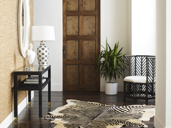 Wildwood Linked Linked In Lamp — Hand‑Painted Black & White Sculptural Accent Lamp, 29" Tall Modern Artful Light 12575