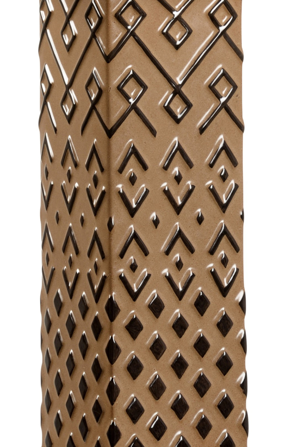 Wildwood Ujamaa Sculptural Table Lamp Brown — Hand‑Painted Native‑Textile Inspired Accent, Slim 31.5" H 12576