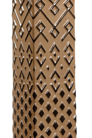 Wildwood Ujamaa Sculptural Table Lamp Brown — Hand‑Painted Native‑Textile Inspired Accent, Slim 31.5" H 12576