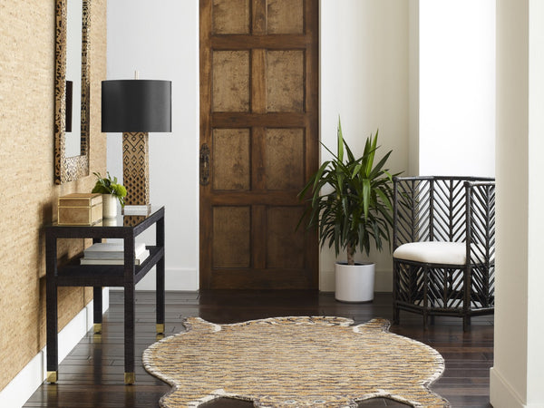 Wildwood Ujamaa Sculptural Table Lamp Brown — Hand‑Painted Native‑Textile Inspired Accent, Slim 31.5" H 12576