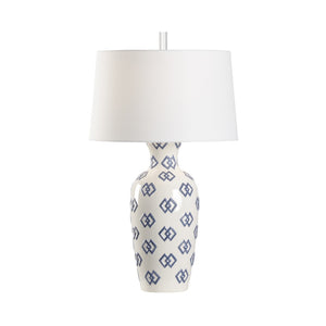 Wildwood Linked Linked In Lamp - Blue Sculptural Table Lamp, Hand-Painted Cheryl Luckett Design, 29" H Artistic Focal Piece 12582