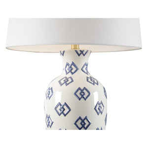 Wildwood Linked Linked In Lamp - Blue Sculptural Table Lamp, Hand-Painted Cheryl Luckett Design, 29" H Artistic Focal Piece 12582
