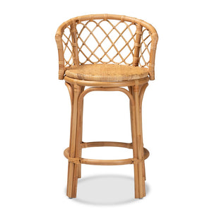 Baxton Studio bali Orchard Rattan Counter Stool - Modern Bohemian Design with Ergonomic Comfort & Natural Charm Orchard-Rattan-CS