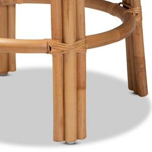 Baxton Studio bali Orchard Rattan Counter Stool - Modern Bohemian Design with Ergonomic Comfort & Natural Charm Orchard-Rattan-CS