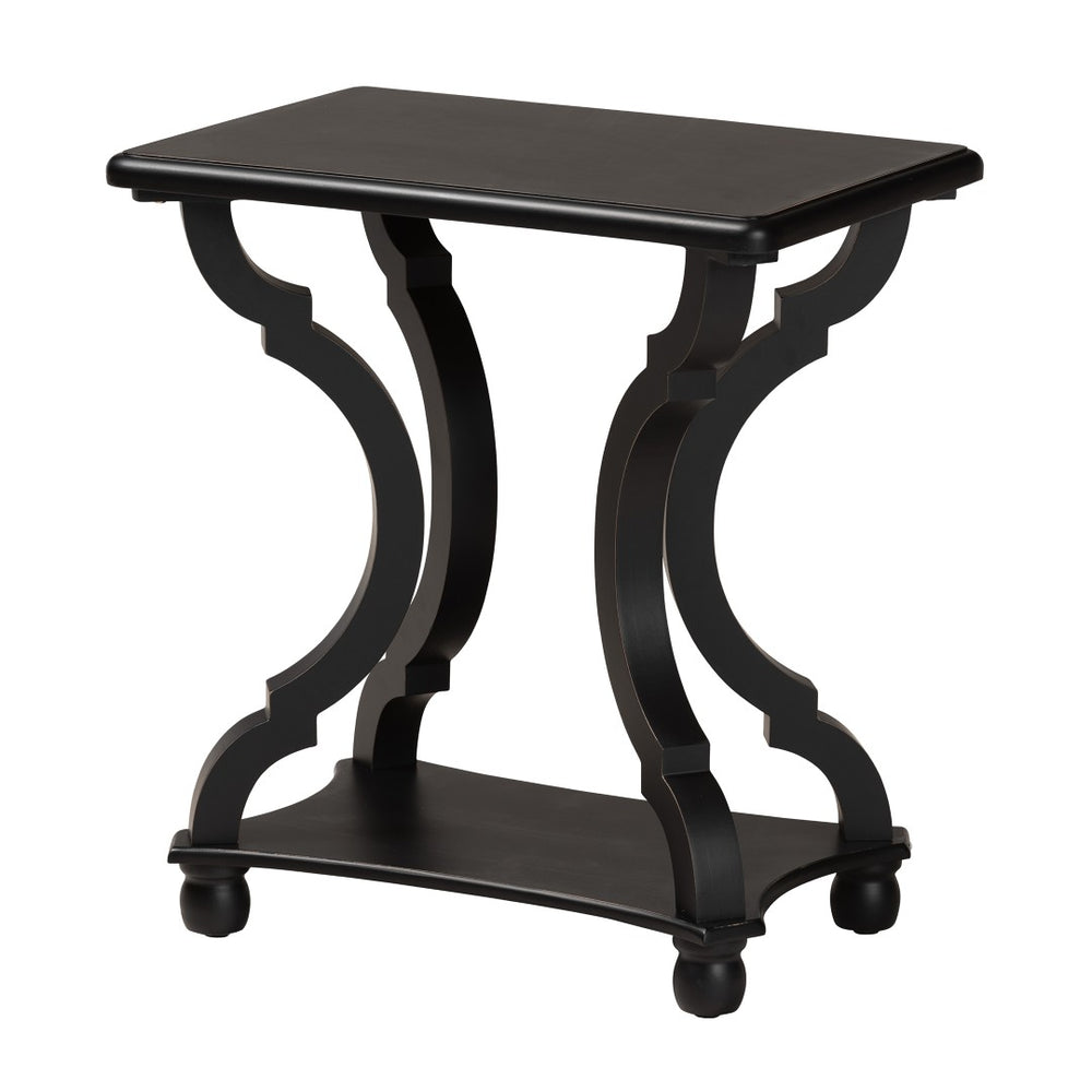 Baxton Studio Baxton Studio Cianna Classic End Table for Elegant Living Spaces with Open Shelf and Timeless Design Black JY21A025-Black-Wooden-ET