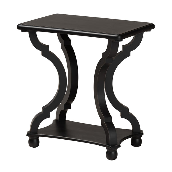 Baxton Studio Baxton Studio Cianna Classic End Table for Elegant Living Spaces with Open Shelf and Timeless Design Black JY21A025-Black-Wooden-ET