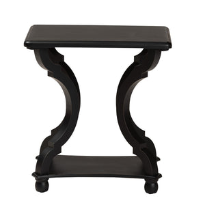 Baxton Studio Baxton Studio Cianna Classic End Table for Elegant Living Spaces with Open Shelf and Timeless Design Black JY21A025-Black-Wooden-ET