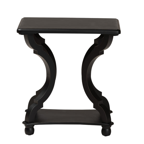 Baxton Studio Baxton Studio Cianna Classic End Table for Elegant Living Spaces with Open Shelf and Timeless Design Black JY21A025-Black-Wooden-ET