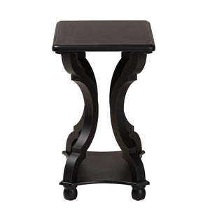Baxton Studio Baxton Studio Cianna Classic End Table for Elegant Living Spaces with Open Shelf and Timeless Design Black JY21A025-Black-Wooden-ET