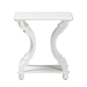 Baxton Studio Baxton Studio Cianna Classic End Table for Elegant Living Spaces with Open Shelf and Timeless Design White JY21A025-White-Wooden-ET