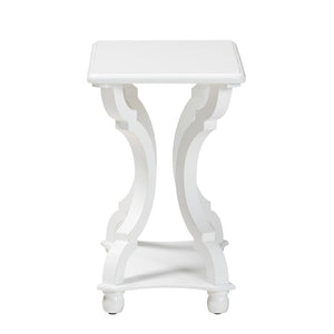 Baxton Studio Baxton Studio Cianna Classic End Table for Elegant Living Spaces with Open Shelf and Timeless Design White JY21A025-White-Wooden-ET