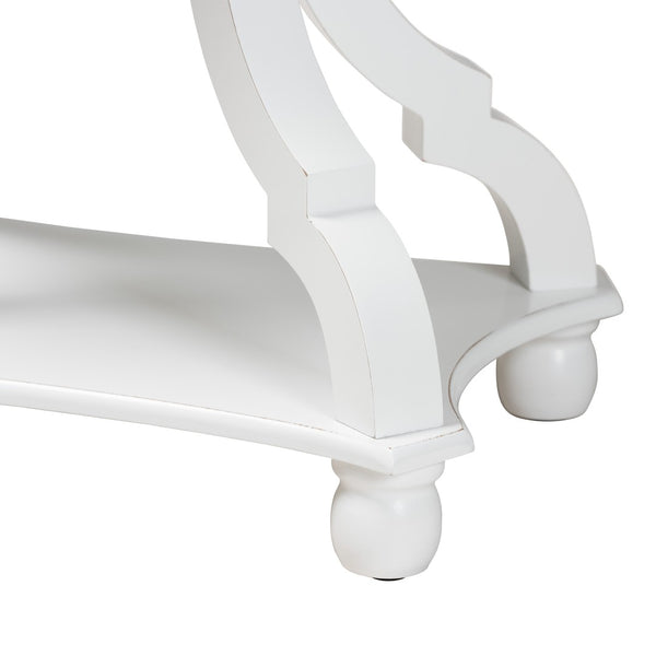 Baxton Studio Baxton Studio Cianna Classic End Table for Elegant Living Spaces with Open Shelf and Timeless Design White JY21A025-White-Wooden-ET