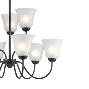Thomas Lighting Conway Three Light Chandelier with Opaque Glass Shades for Traditional Dining Rooms Bronze 29 inches 1259CH/10