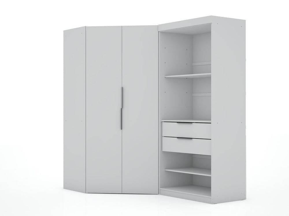Manhattan Comfort Mulberry Contemporary - Modern Wardrobe/ Armoire/ Closet White 125GMC1