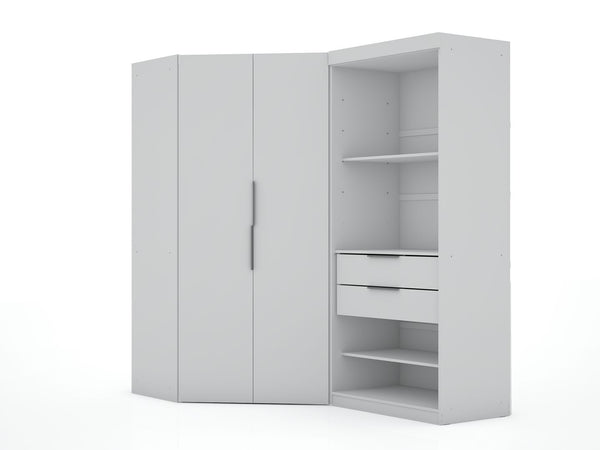 Manhattan Comfort Mulberry Contemporary - Modern Wardrobe/ Armoire/ Closet White 125GMC1