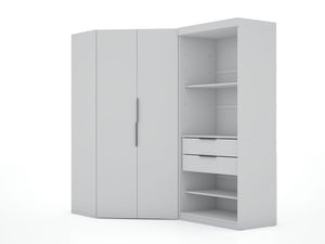 Manhattan Comfort Mulberry Contemporary - Modern Wardrobe/ Armoire/ Closet White 125GMC1