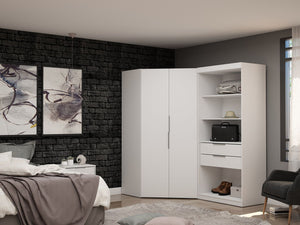Manhattan Comfort Mulberry Contemporary - Modern Wardrobe/ Armoire/ Closet White 125GMC1