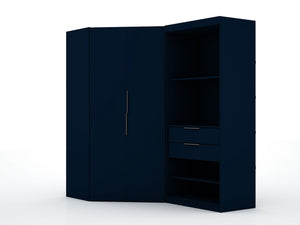 Manhattan Comfort Mulberry Contemporary - Modern Wardrobe/ Armoire/ Closet Tatiana Midnight Blue 125GMC4