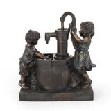 Christopher Knight Home® - Noble House - Schramling Outdoor Children At Water Pump Fountain, Dark Brown