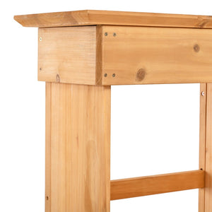 English Elm Topmax Fir Wood Hutch Potting Bench with Drawers Shelves Mudroom Storage N717P229024A